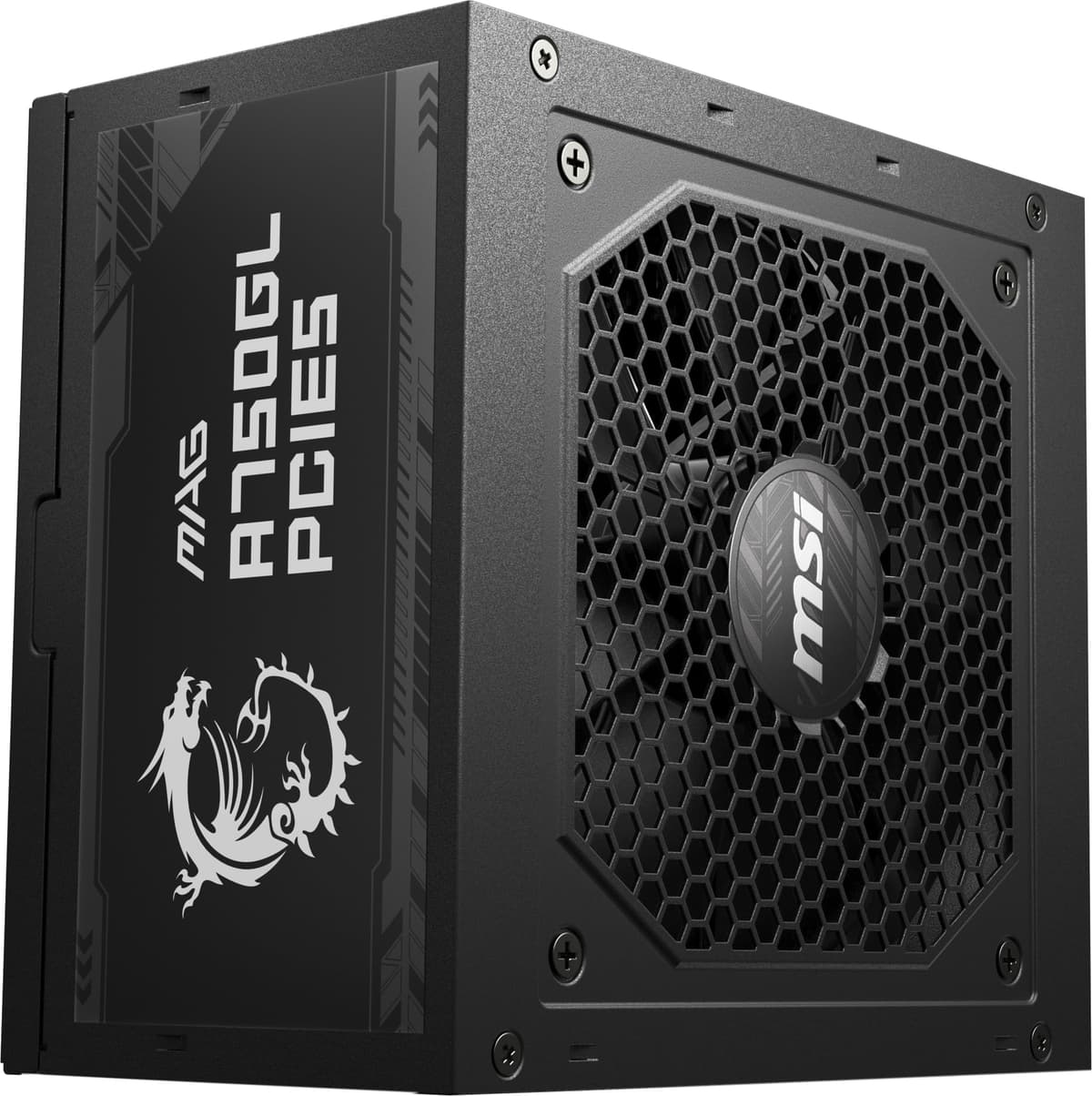 MSI MAG A750GL PCIE5 Power Supply Unit, 750W, 80 Plus Gold, Fully Modular, ATX 3.0, PCIe 5.0 GPU Support, 120mm FDB Fan, Full-Bridge LLC, Flat Black Cables - 7 Year Warranty — view 10
