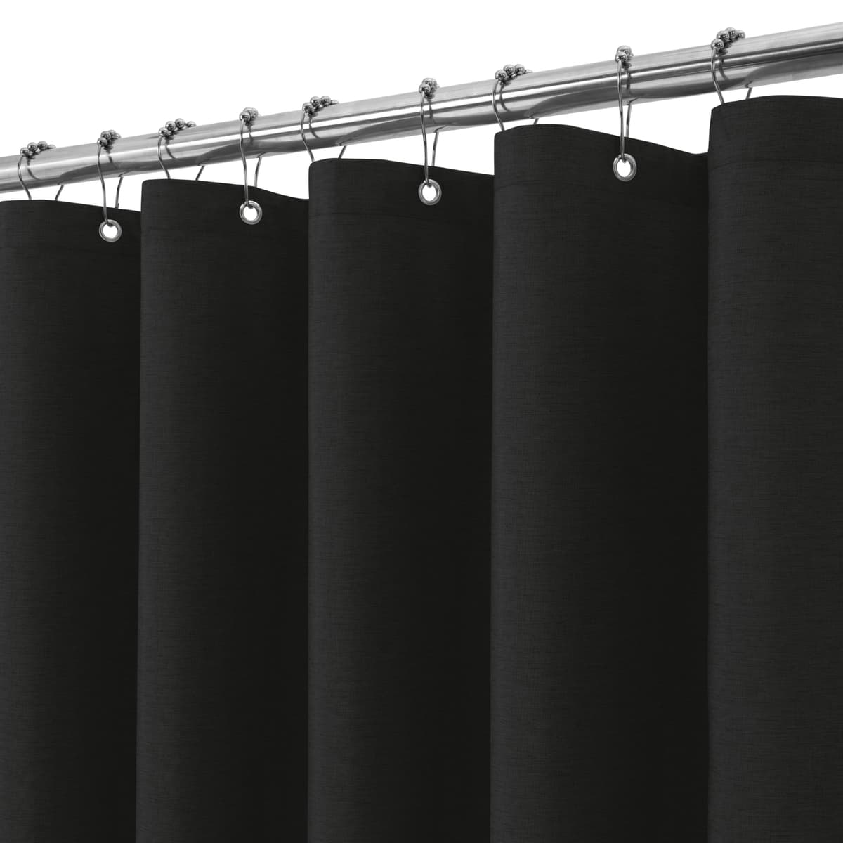 Cortina de Ducha para Baño Impermeable con Ganchos de Metal Cortina de Ducha de Tela Waffle Cortina de Baño Resistente y Antimoho para Bañera o Cabina - 152 x 182 cm (Blanco) — view 43
