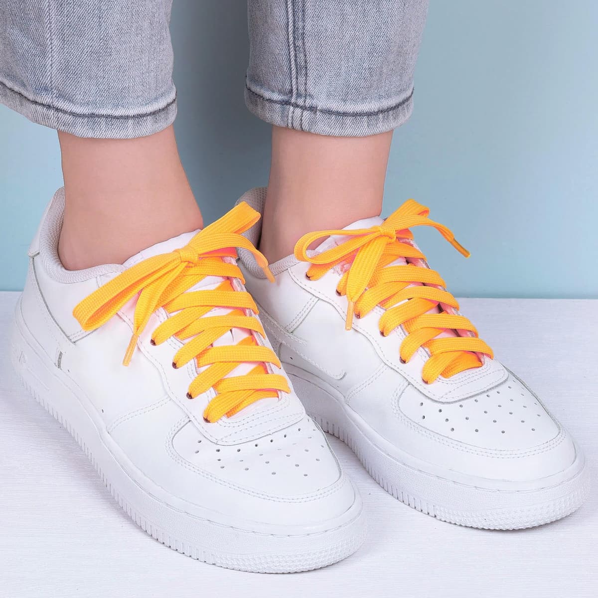 Olukssck - 2 Pares de Cordones Planos, Cordones duraderos de Repuesto de 10 mm de Calidad para Zapatos de Deporte, Zapatos de Ciudad — view 3