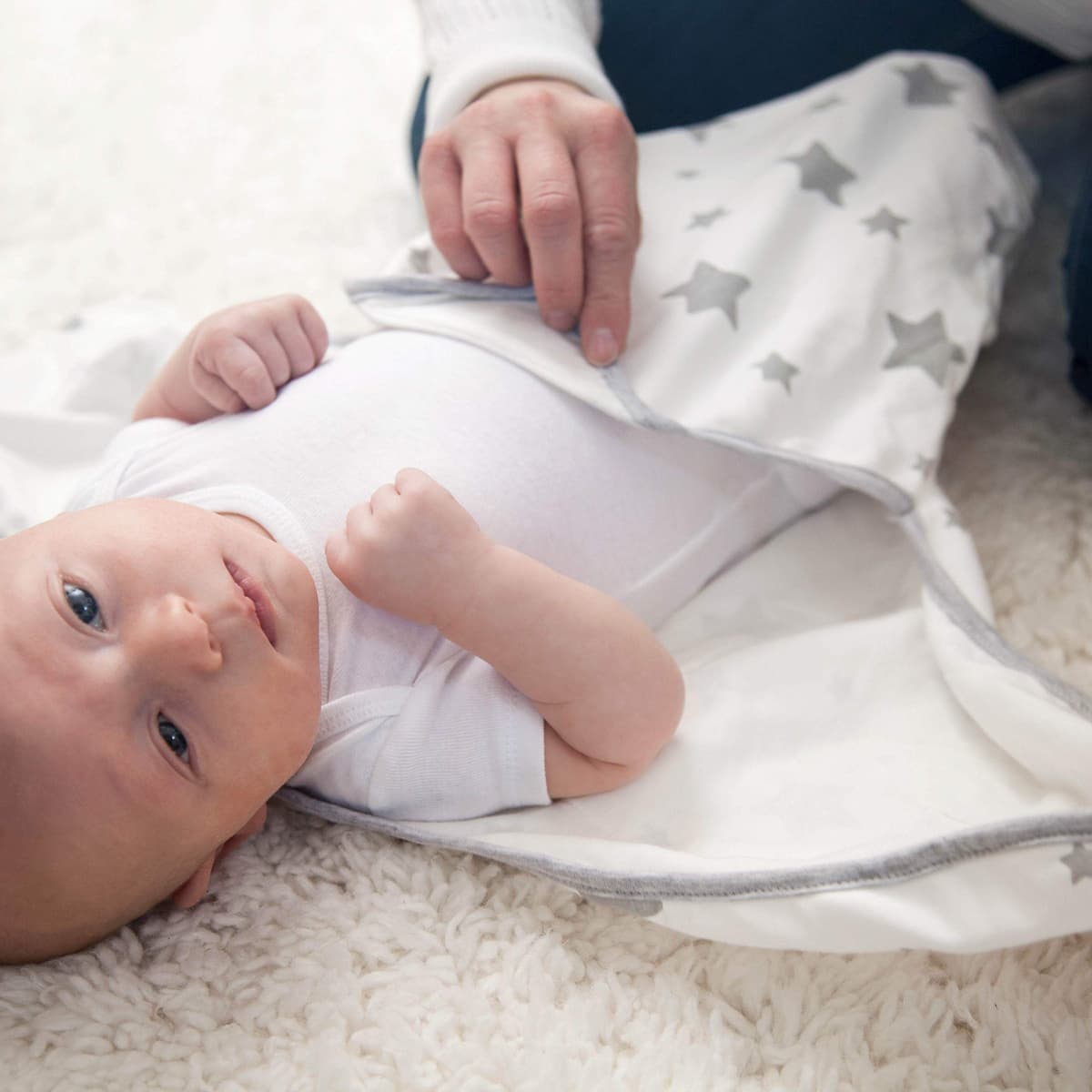 Little Seeds Swaddle Blanket 0-3 Months, 3-Pack Organic Cotton Baby Swaddles - Swaddles for Newborns Infant Boys & Girls, Soft & Snug Hip-Healthy Swaddling Blankets — view 5