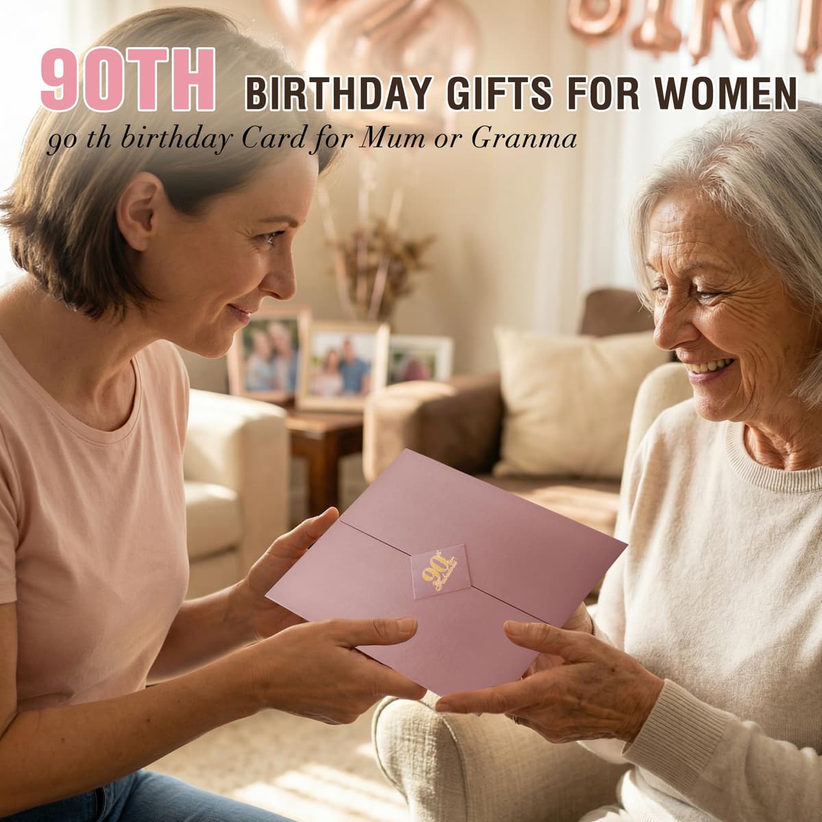 back in 1936 90th Birthday Gifts for Women - Large Trifold 90th Birthday Card & Table Centrepiece - Pink 90 Year birthday Decorations for Mum Grandma Nan - 1936 Poster No Frame Needed — view 4
