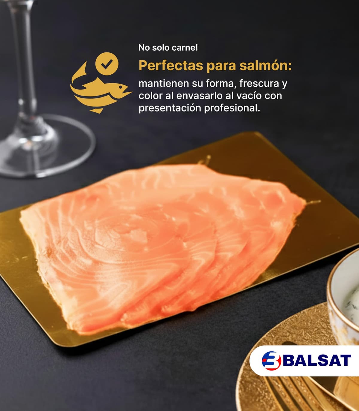 BALSAT Paletinas Cartón Reversibles Plata/Oro 15x21, 20x21 y 25x21 cm – Presentación de Embutidos, Salmón y Alimentos – Rígidas para Bolsa Alimentaria y Envasado al Vacío – Pack 100 Unidades (15x21) — view 5