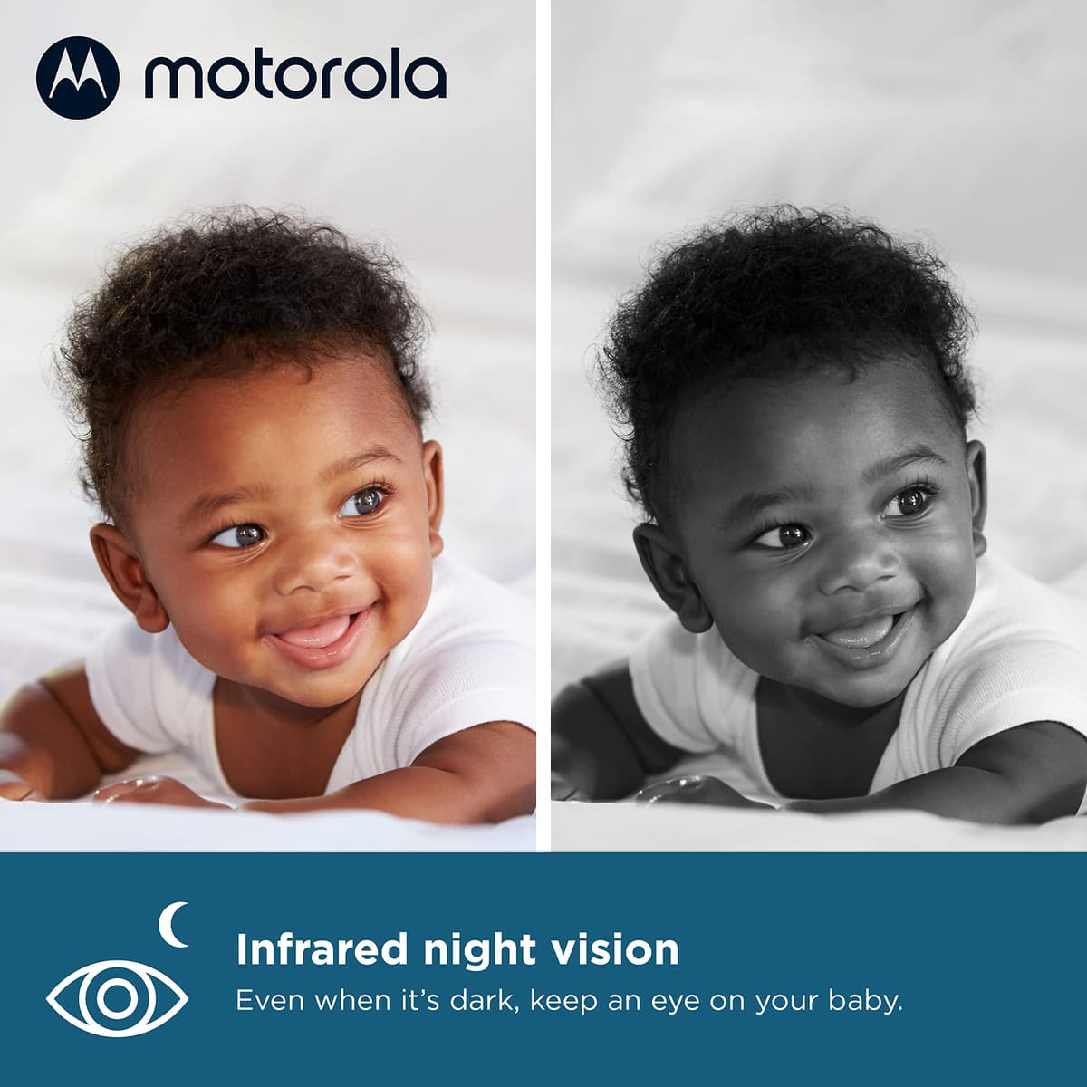 Motorola Nursery VM482ANXL - Video Baby Monitor - Camera - Infrared Night Vision - High Sensitive Microphone, White/Silver — view 4