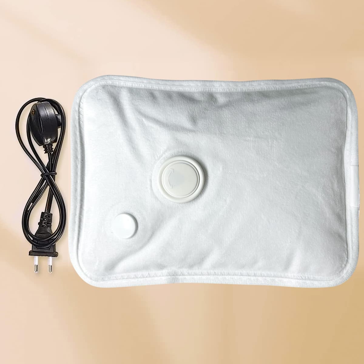 Bolsa de agua caliente eléctrica de peluche, 500 W, portátil y recargable, calentadores de manos y pies en casa, en la cama, para días fríos, dolores menstruales y musculares — view 5