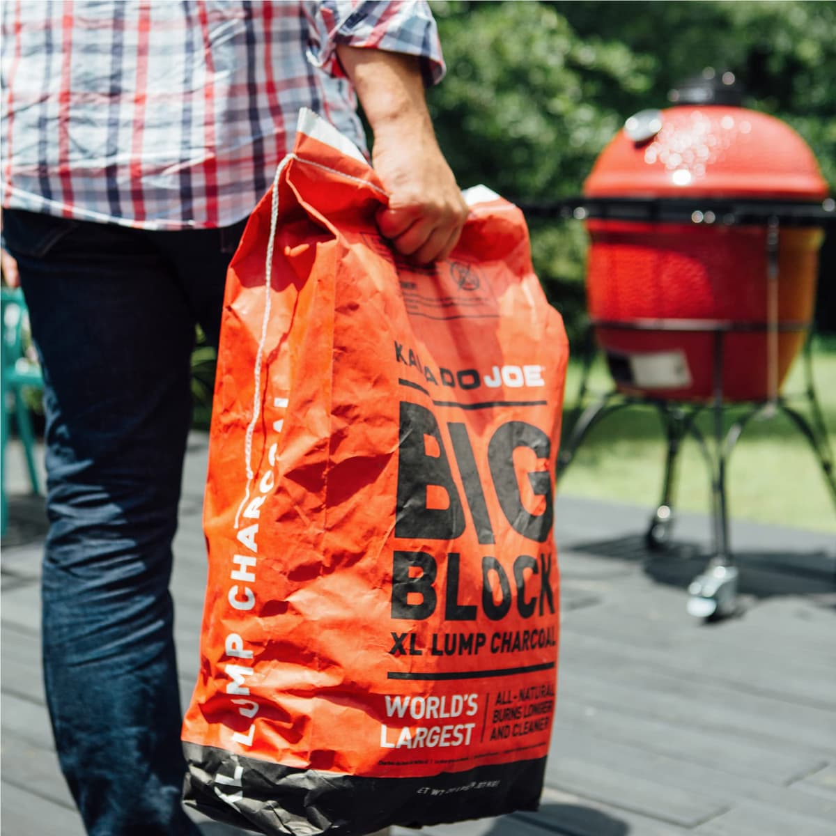 Kamado Joe XL Natural Reusable Lump Charcoal for BBQ, Smoking, Grilling. Long Life Up to 18 Hours, 9.1kg — view 4