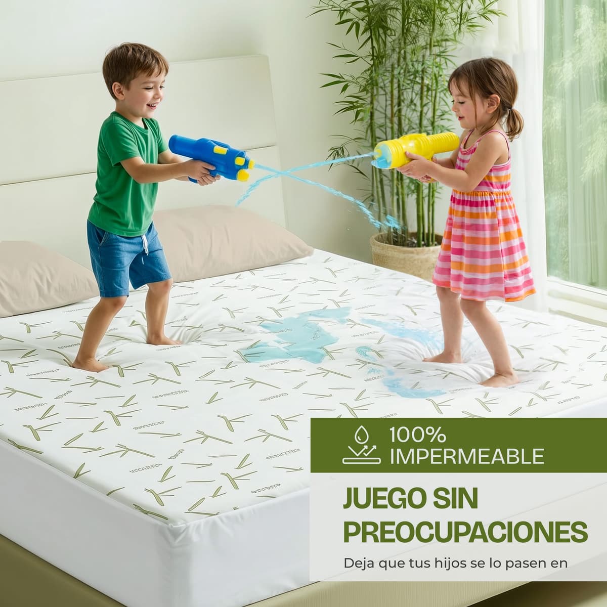 Utopia Bedding Protector de Colchón 150 x 200 x 30 cm Impermeable, Viscosa Premium, Certificación Oeko-Tex, Cubre Colchón Transpirable, Elástico En Todo — view 3