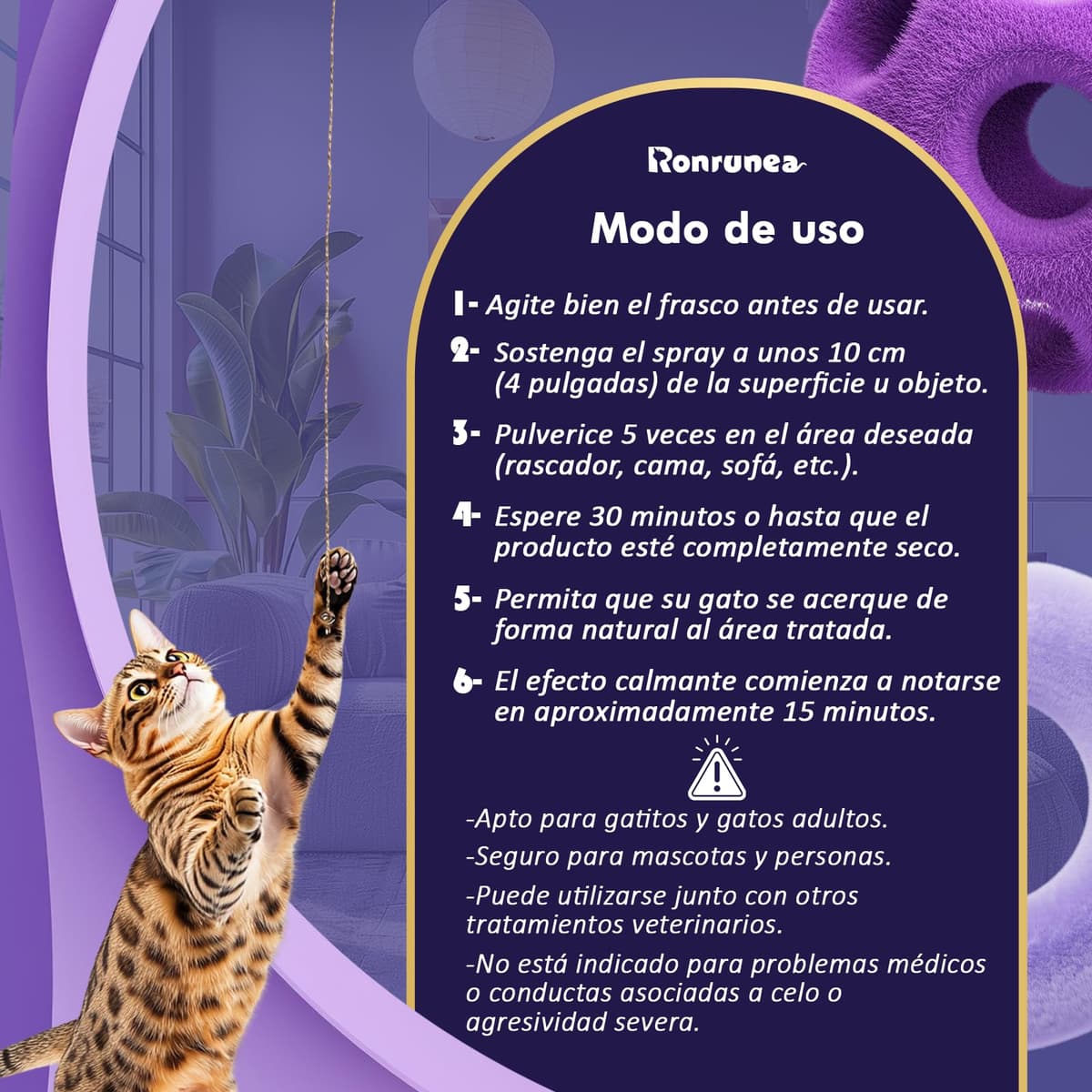 Kit Doble de Spray de Feromonas Calmantes para Gatos (80ml) | Incluye un Bote de 60ml + un Bote de 20ml Extra | Mejora Comportamiento y Reduce Marcaje con Orina | Viajes en Transportin. — view 3