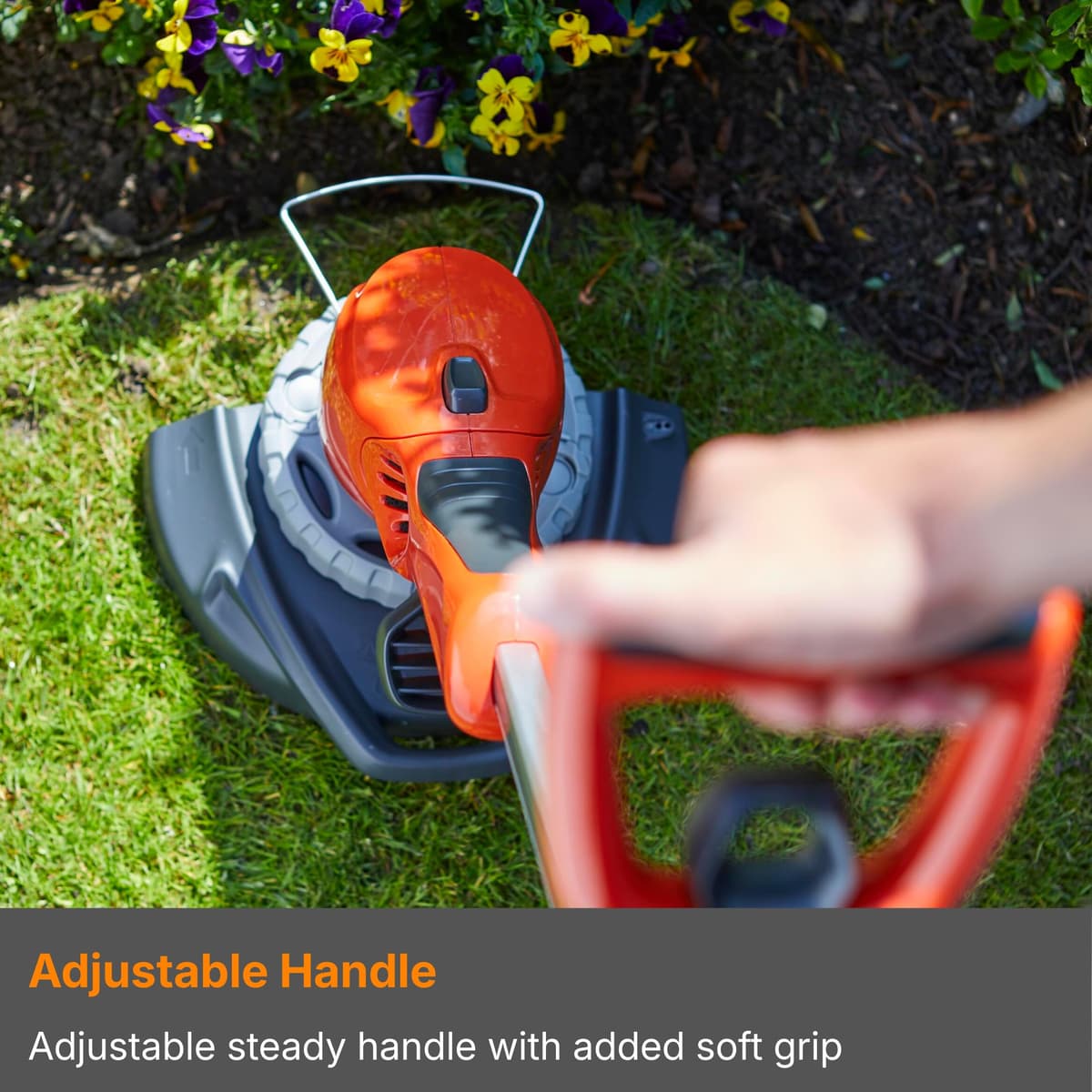 Flymo Contour 500E Electric Grass Trimmer and Edger, 500 W, Cutting Width 25 cm, Orange — view 3