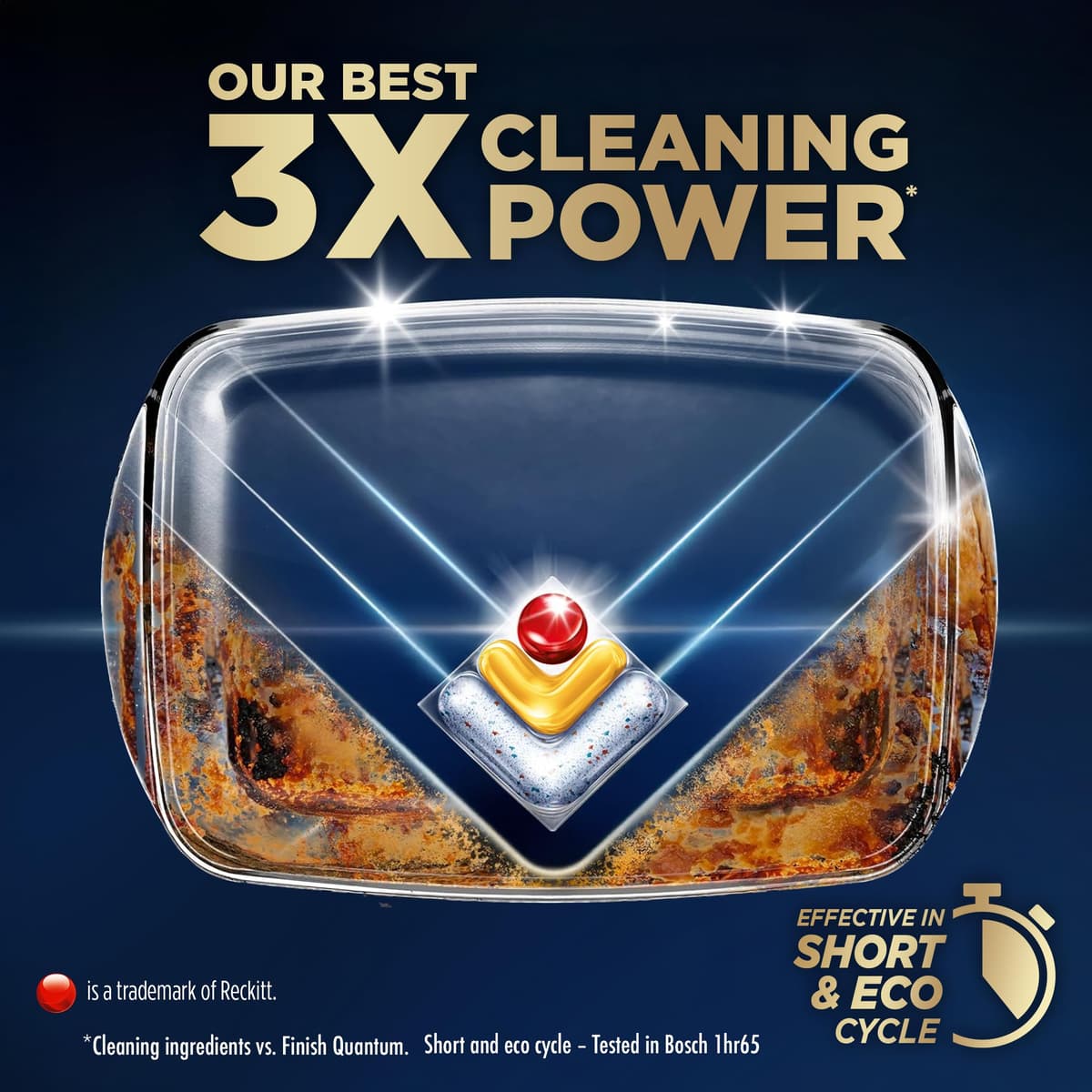 Finish Dishwasher Tablet, Ultimate Plus, 62 Detergent Tablets, Lemon Sparkle, Tough on Grease, For our Most Intensive Clean & Diamond Shine, Effective for Short Eco Cycle — view 2