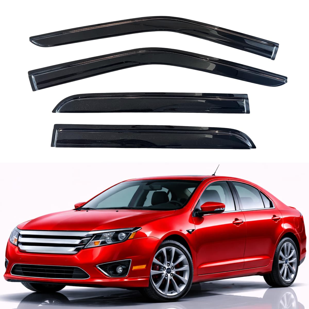 KPY Rain Guards Fit for 2006-2013 Lexus IS250 IS350, Out-Channel Window Visors Vent Wind Deflectors 4PC, Car Accessories for 06-13 Lexus is Series — view 31