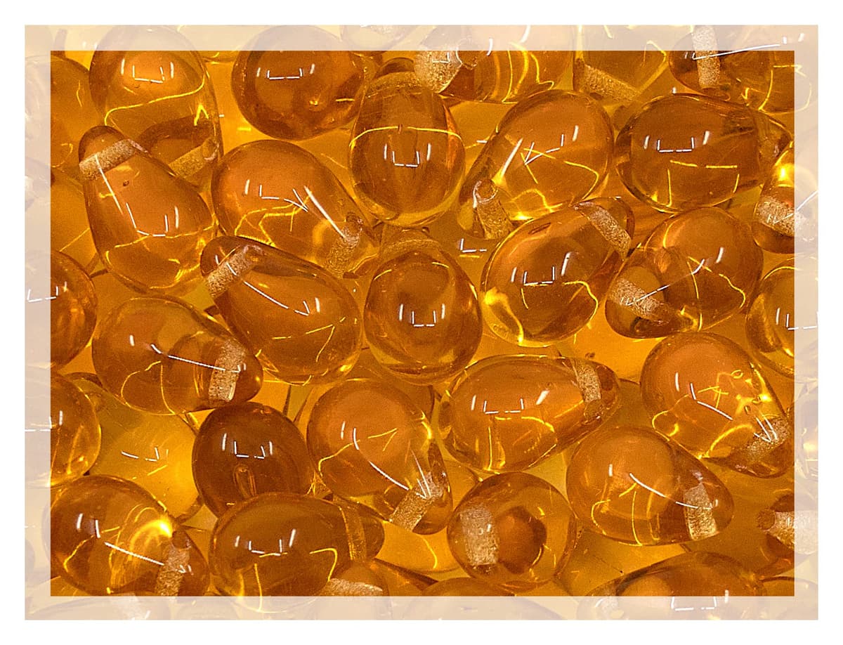 Czech 50-Piece Glass Beads, 6x9mm, Teardrop Siam Red — view 35