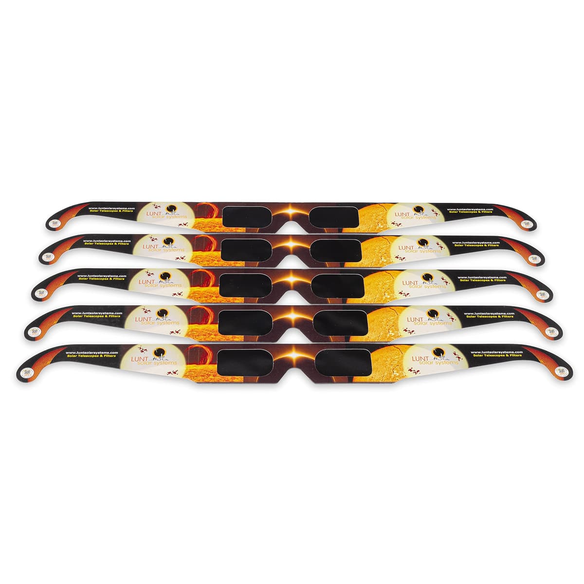 Paquete de 5 gafas de eclipse solar Lunt Premium con certificación ISO y CE — view 4
