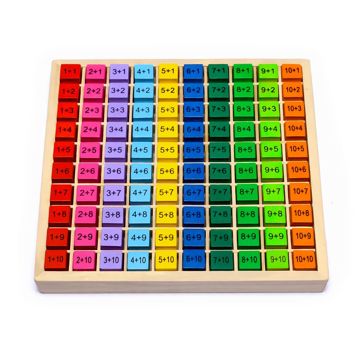 Puzzle matemático de Natureich Montessori Juguete de madera para aprender a contar, con campos numéricos y números, colorido/natural — view 11