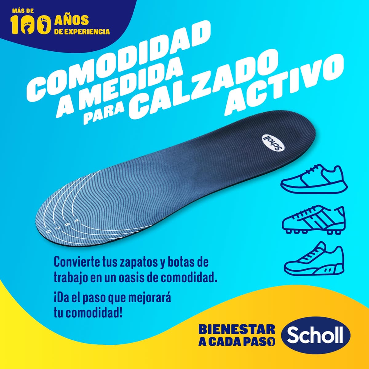 Dr. Scholl's Plantillas GelActiv Sport para Hombre - Para calzado deportivo, comodidad todo el día, absorción de impactos y elasticidad con la tecnología GelWave - Talla 40-46,5 — view 4