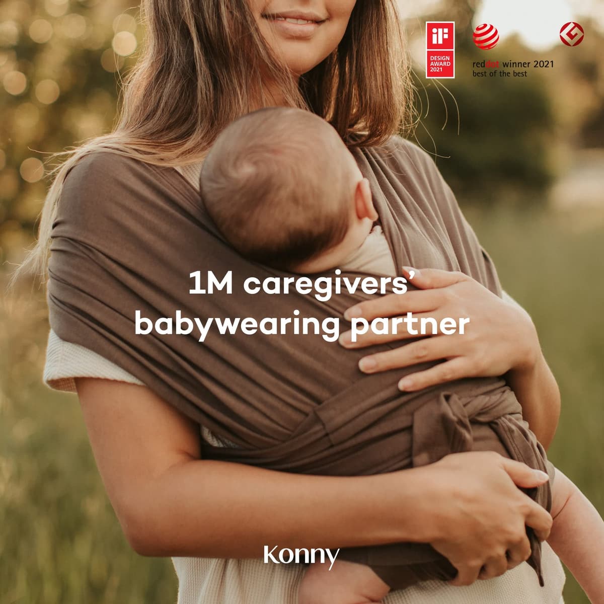 Konny Baby Carrier SoftBreeze Luxury Carrier Wrap, Easy to Wear Baby Wrap Carrier, Perfect Essentials Cloths for Newborn Babies up to 44 lbs, (Navy Gingham, 5XL) — view 5