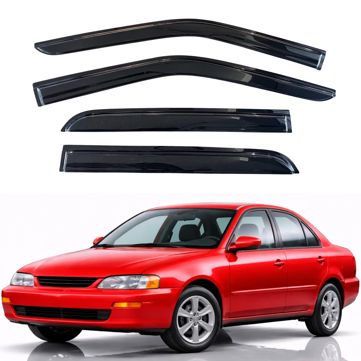 KPY Rain Guards Fit for 2006-2013 Lexus IS250 IS350, Out-Channel Window Visors Vent Wind Deflectors 4PC, Car Accessories for 06-13 Lexus is Series — view 80