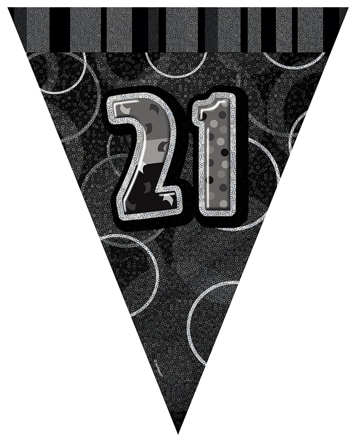 Unique Party 92068 - 9ft Foil Glitz Pink Happy 80th Birthday Banner — view 233