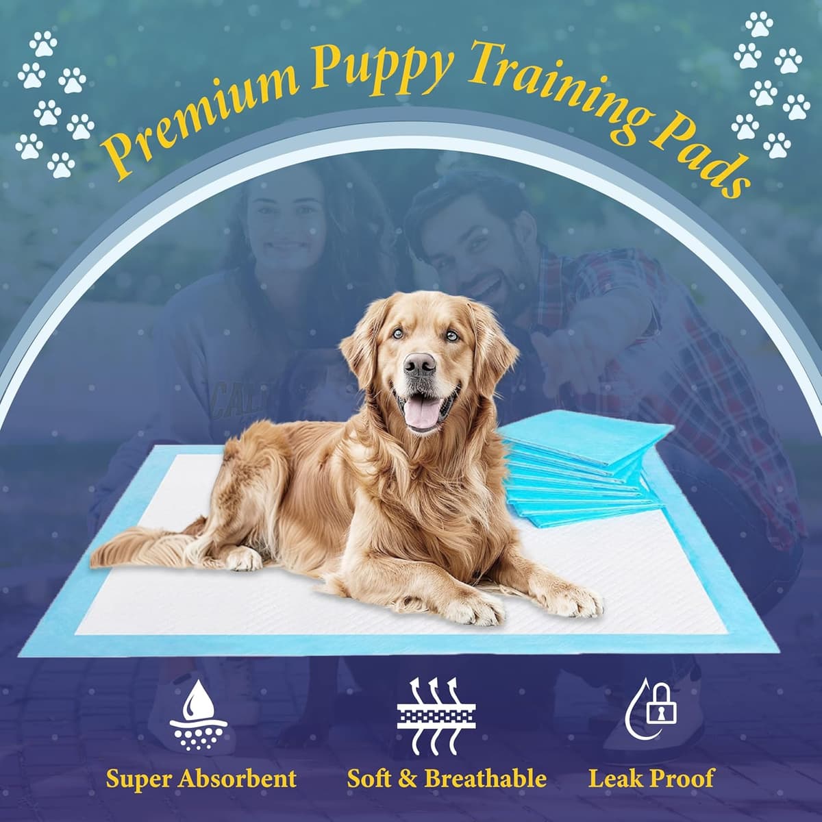 TBM Puppy Pads Large Size Pack of 50 60 x 60 Super Absorbent Puppy Training Pads Anti Slip Dog training pads - No Leaking Qui — view 2