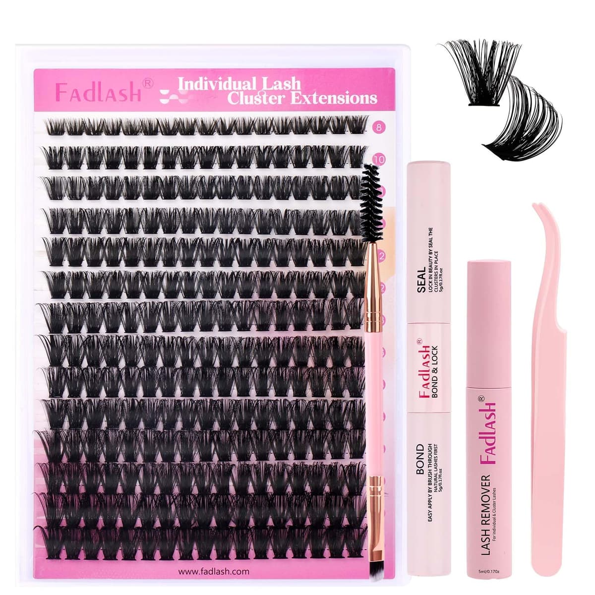 FADLASH Lash 120pcs 0.07mm D Curl 8-16mm 40D Mixed Trays Customizable DIY Eyelash Extensions for Beginners — view 77
