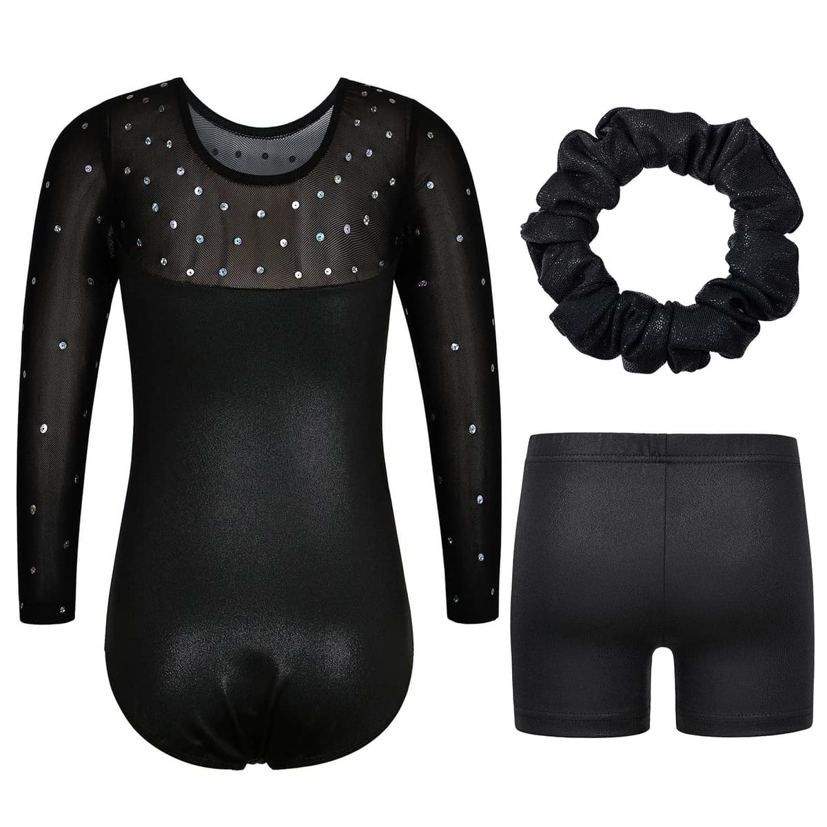 Maillots de Gimnasia Clásico Leotardo Mangas Largas/sin Manga Body Elástico de Ballet con Pantalones — view 2