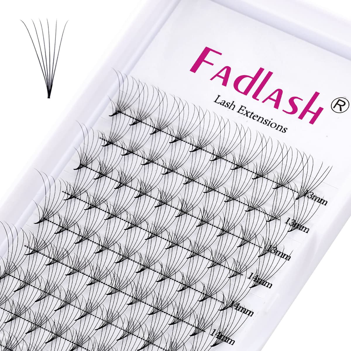 Russian Volume Lashes 16D 0.07 C Curl Mix Tray - Premade Fan Lashes (8-14mm) — view 23