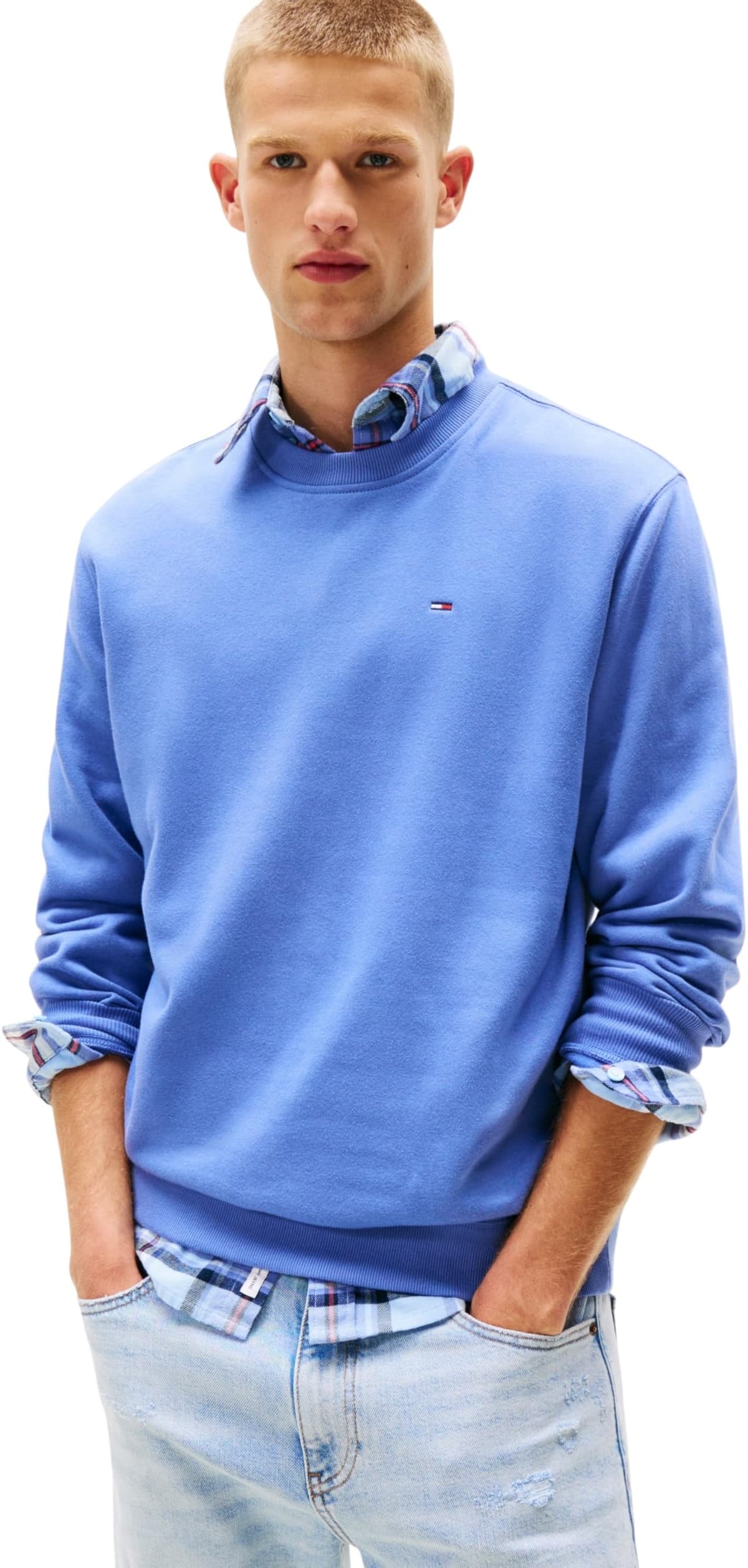 Tommy Jeans Sudadera Hombre Regular Fit Flag Fleece con Cuello Redondo — view 19