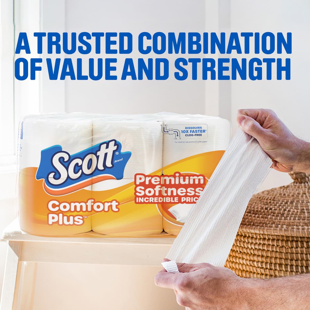 Scott Comfortplus Toilet Paper, Double Roll, Bath Tissue, 18 Count — view 43