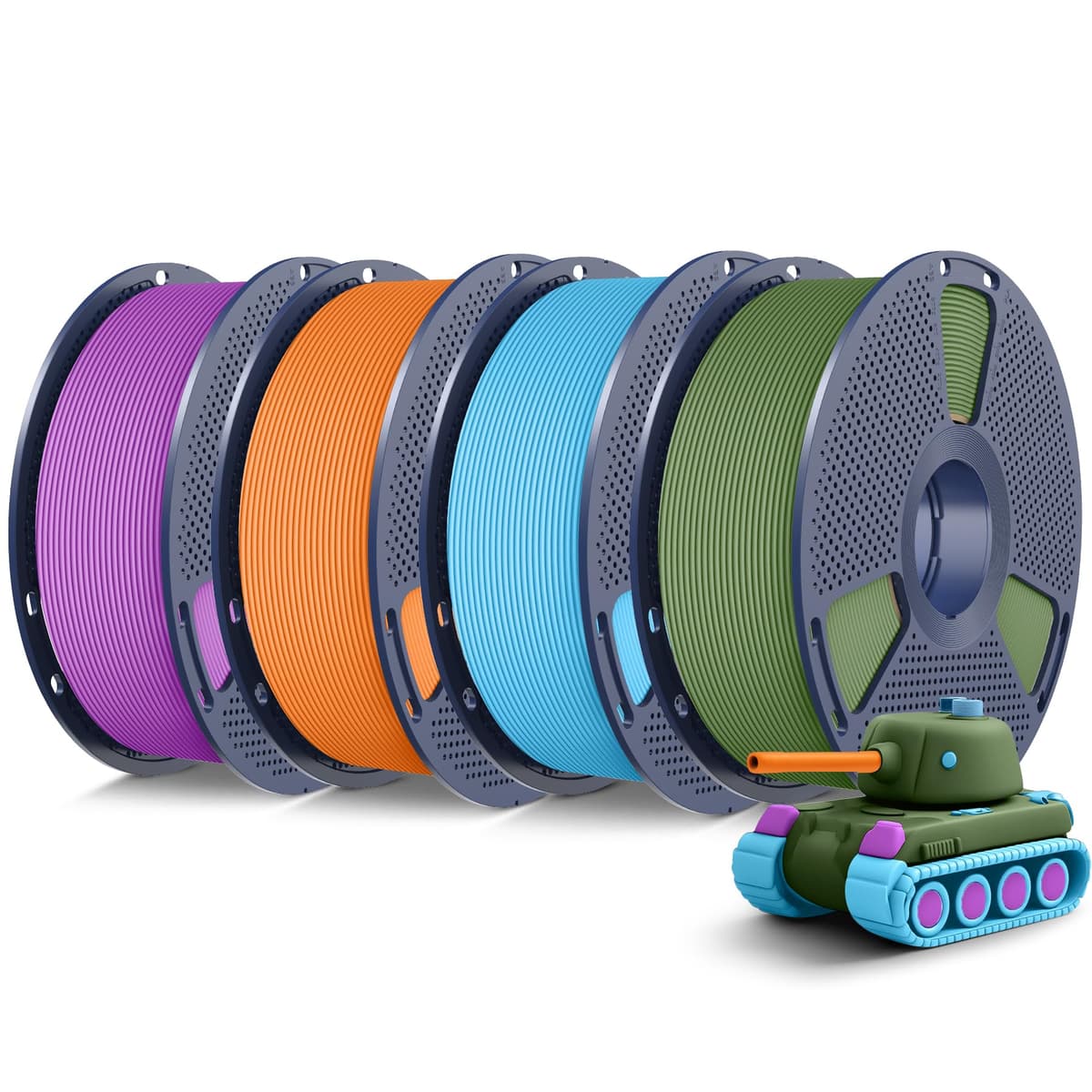 SUNLU Pack de 16 Colores Filamento PLA Plus, Filamento PLA+ Multicolor para Impresoras 3D 1.75mm, Embalado al Vacío Individualmente, 0.25kg/Bobina, Total 4kg, 16 Bobinas​ — view 18