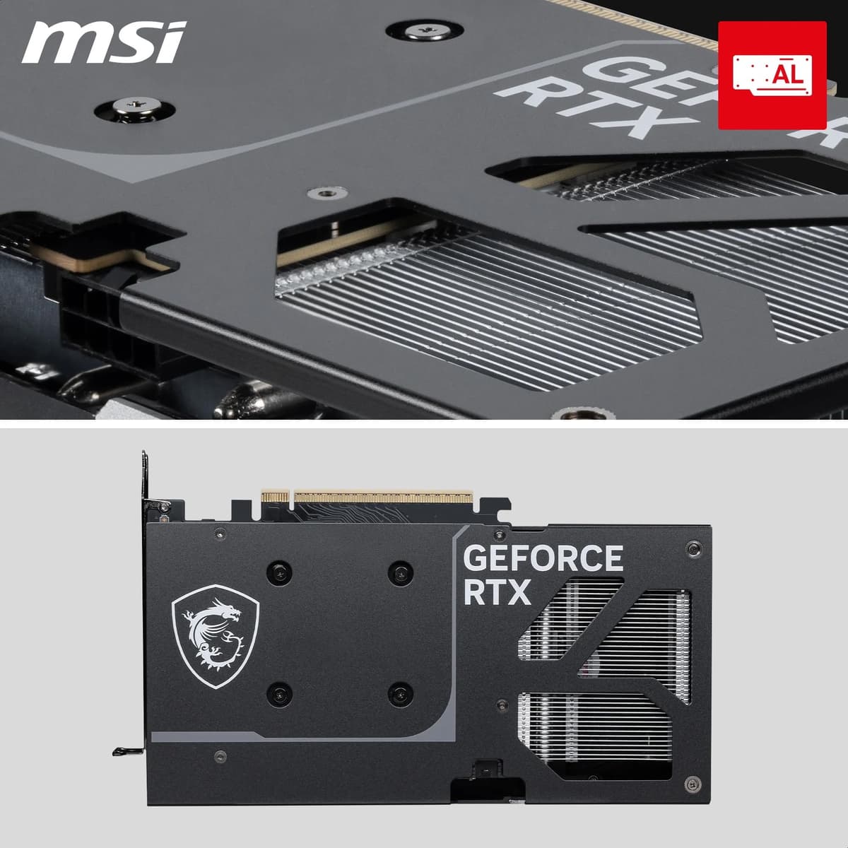 MSI GeForce RTX 5060 Ti 8G VENTUS 2X OC PLUS Graphics Card - RTX 5060 Ti GPU, 8GB GDDR7 (28Gbps/128-bit), PCIe 5.0 - DUAL-Fan Thermal Design (2 x STORMFORCE FAN) - HDMI 2.1b, DisplayPort 2.1b — view 5