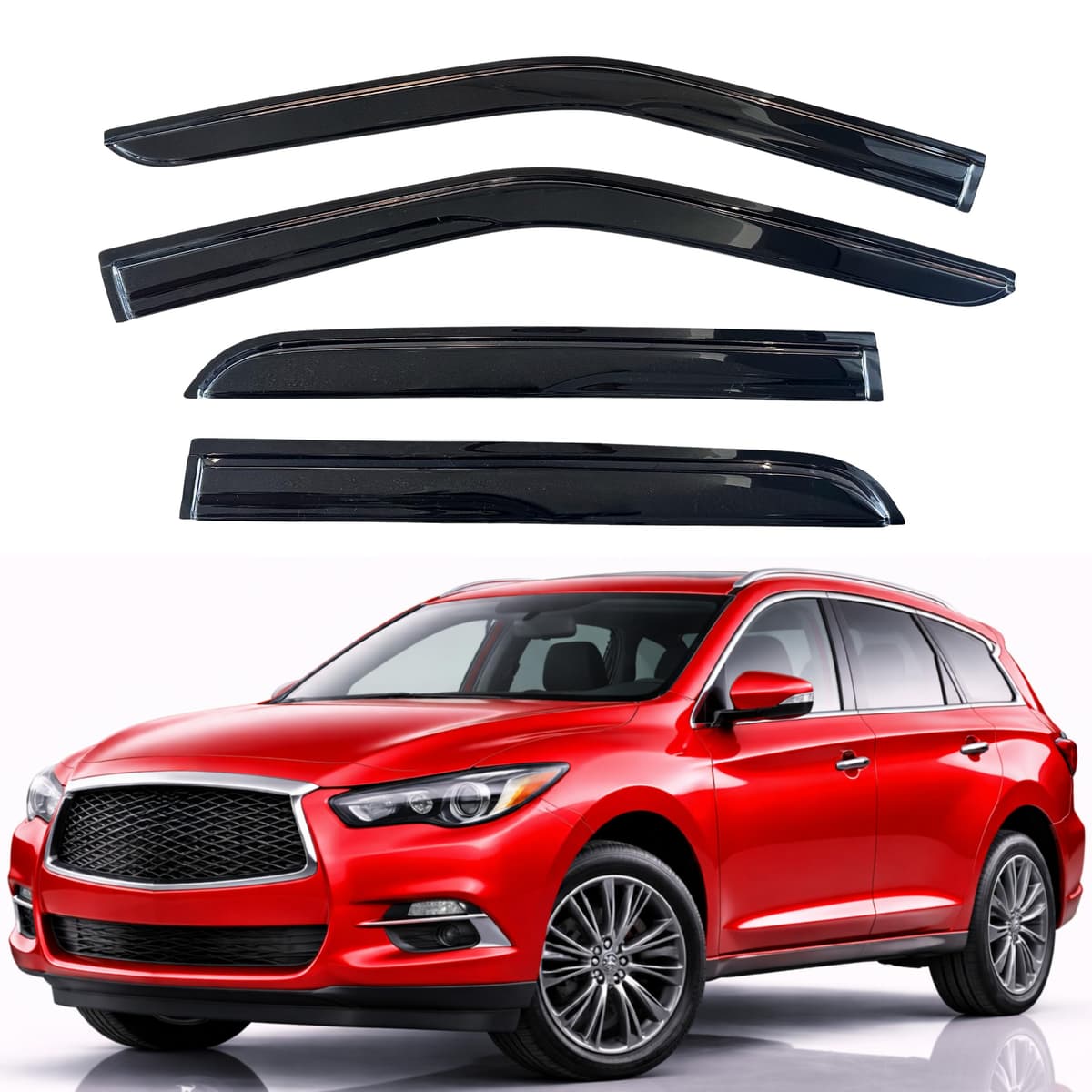 KPY Rain Guards Fit for 2006-2013 Lexus IS250 IS350, Out-Channel Window Visors Vent Wind Deflectors 4PC, Car Accessories for 06-13 Lexus is Series — view 156
