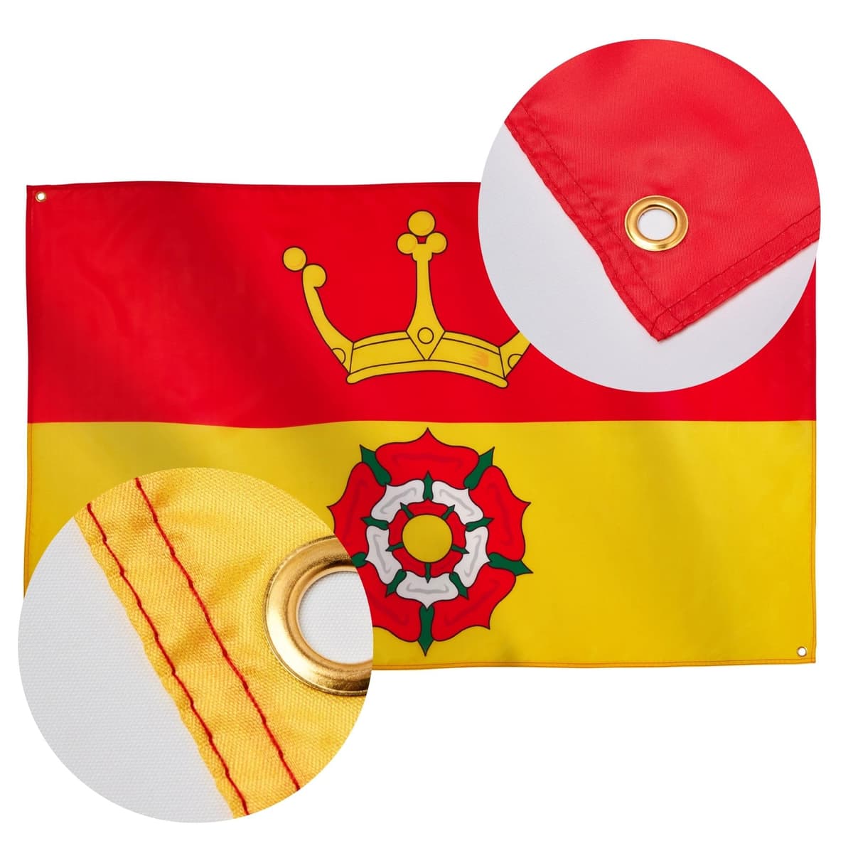 Runesol Cornwall Flag - 91x152cm, 3ft x 5ft, Cornish Flag, 4 Grommets, Eyelet in Every Corner, Premium Quality, Inside & Outside Use, Vivid Colours — view 119