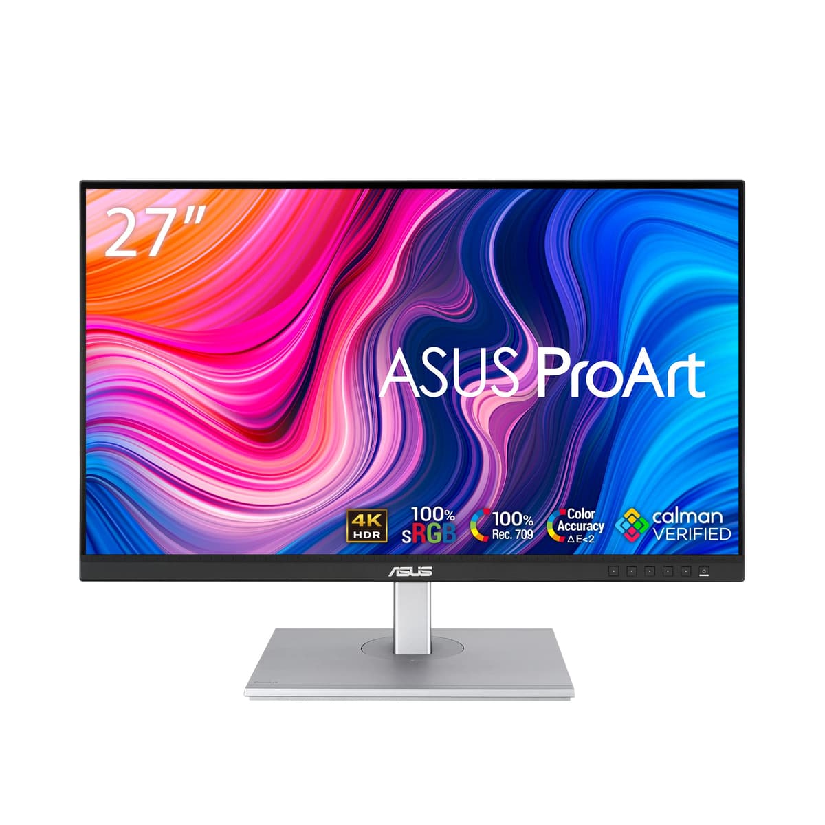 ASUS ProArt Display PA279CV Professional Monitor - 27", IPS, 4K UHD (3840x2160), 100% sRGB/Rec. 709, colour Accuracy ΔE < 2, Calman Verified, USB-C, ProArt Preset, ProArt Palette, Ergonomic Stand — view 3