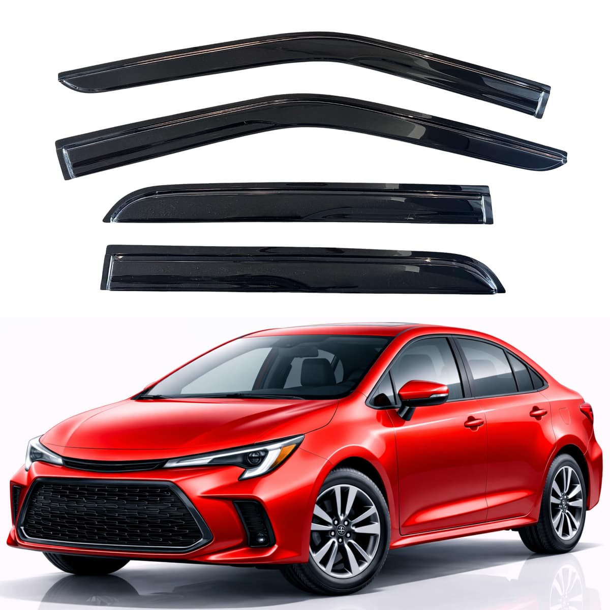 KPY Rain Guards Fit for 2006-2013 Lexus IS250 IS350, Out-Channel Window Visors Vent Wind Deflectors 4PC, Car Accessories for 06-13 Lexus is Series — view 216