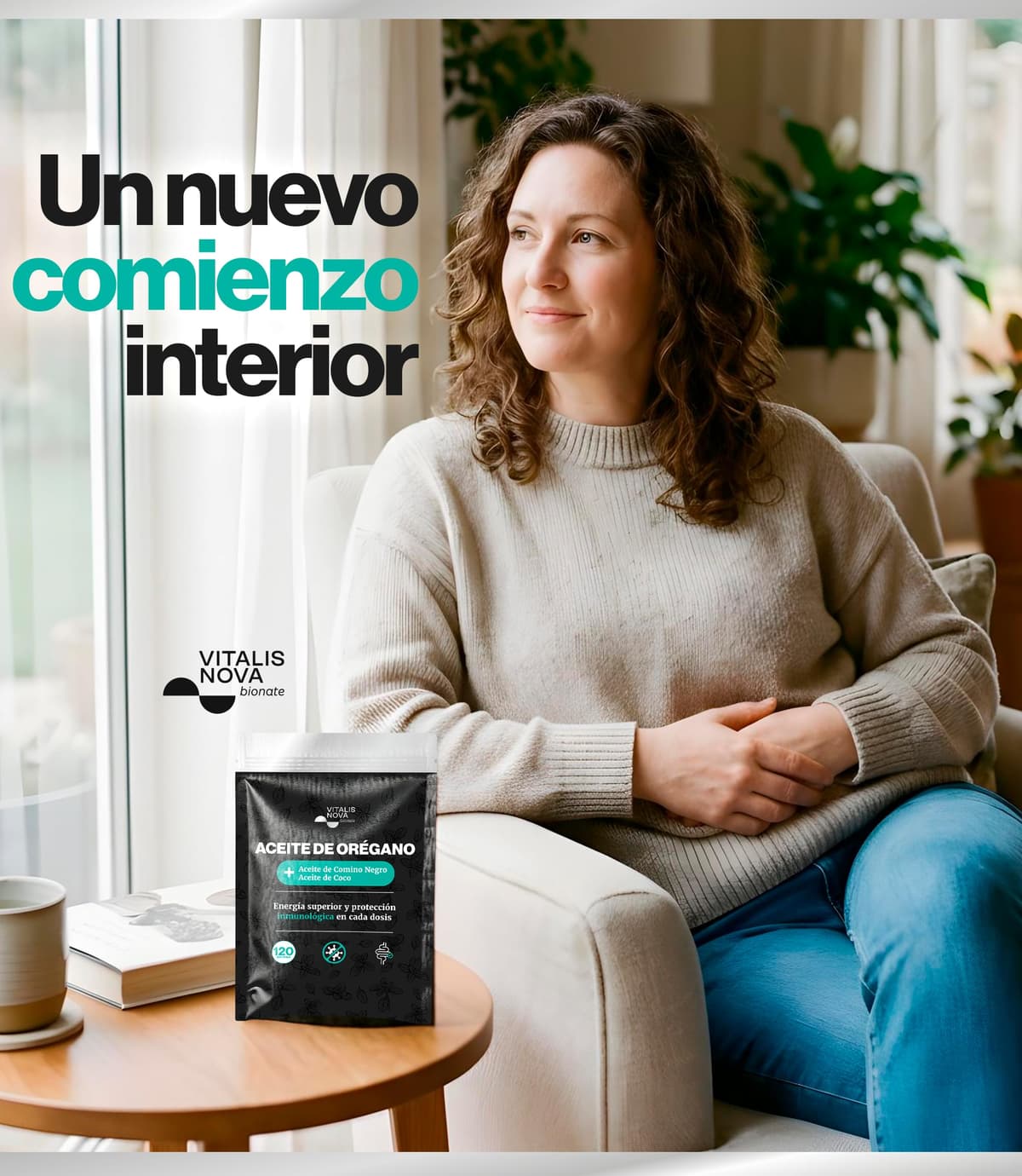 VITALIS NOVA Aceite de Oregano 120 Capsulas Blandas 150mg Activo Principal 100mg Semilla Negra 250mg Coco Formula 3en1 Carvacrol Potente Digestivo Defensas Naturales Facil de Tragar Uso Contra Candida — view 2