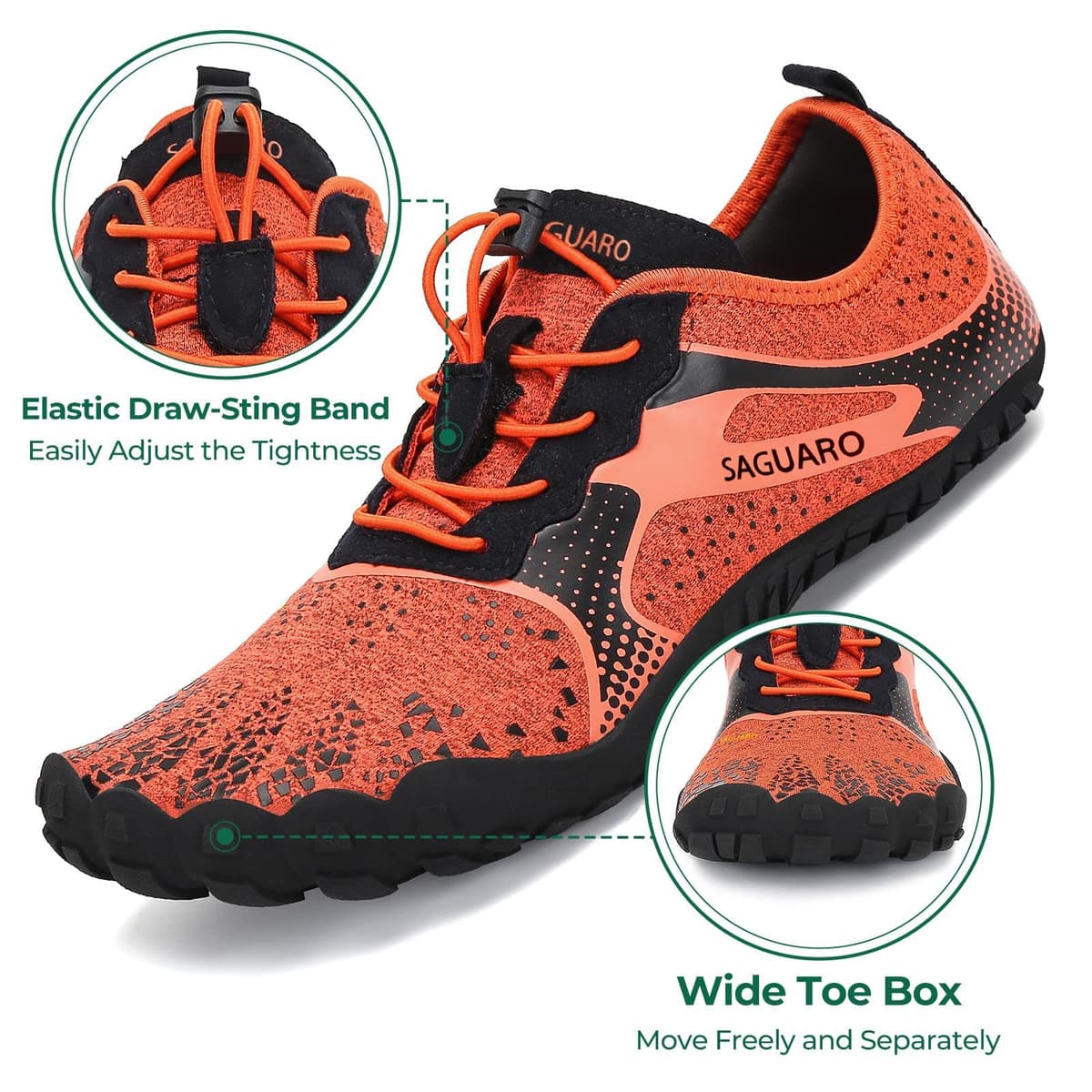 SAGUARO Barefoot Hombre Mujer Zapatillas Minimalistas para Zero Drop Soles y Wide Tox Box,Gr.35-48 EU — view 2
