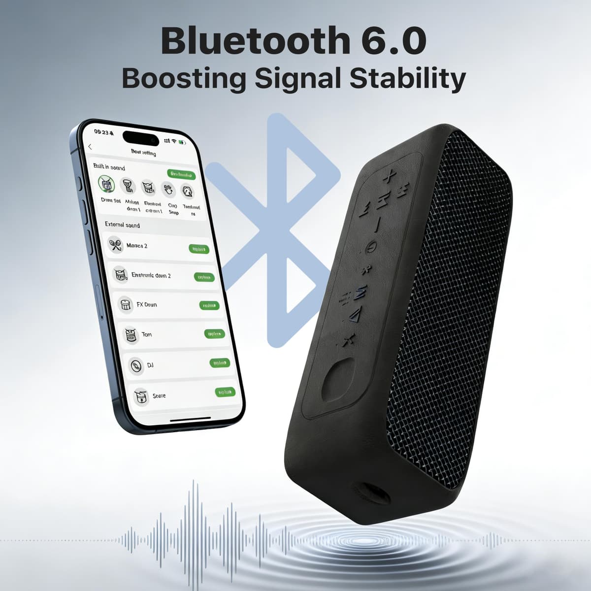 JUOVI Altavoz Bluetooth Portátil 20W, Altavoz Potente IP68 Impermeable con 24H de Música, Bluetooth 6.0, Altavoces Bluetooth Estéreo TWS, Compatible con Tarjeta TF y AUX, para Exterior, Casa y Viajes — view 3