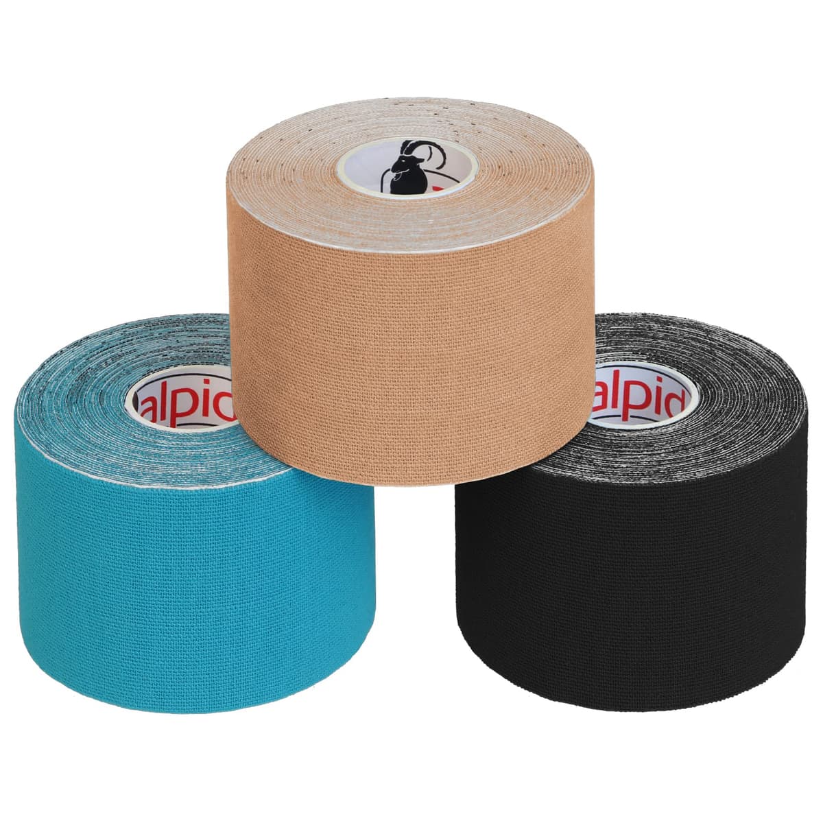 ALPIDEX Cinta Kinesiología Tape 1/3 / 6/12 Rollos Muchos Colores 5 m x 5 cm E- Book Ejemplos Aplicación Cinta Muscular Sin Látex Transpirable — view 47