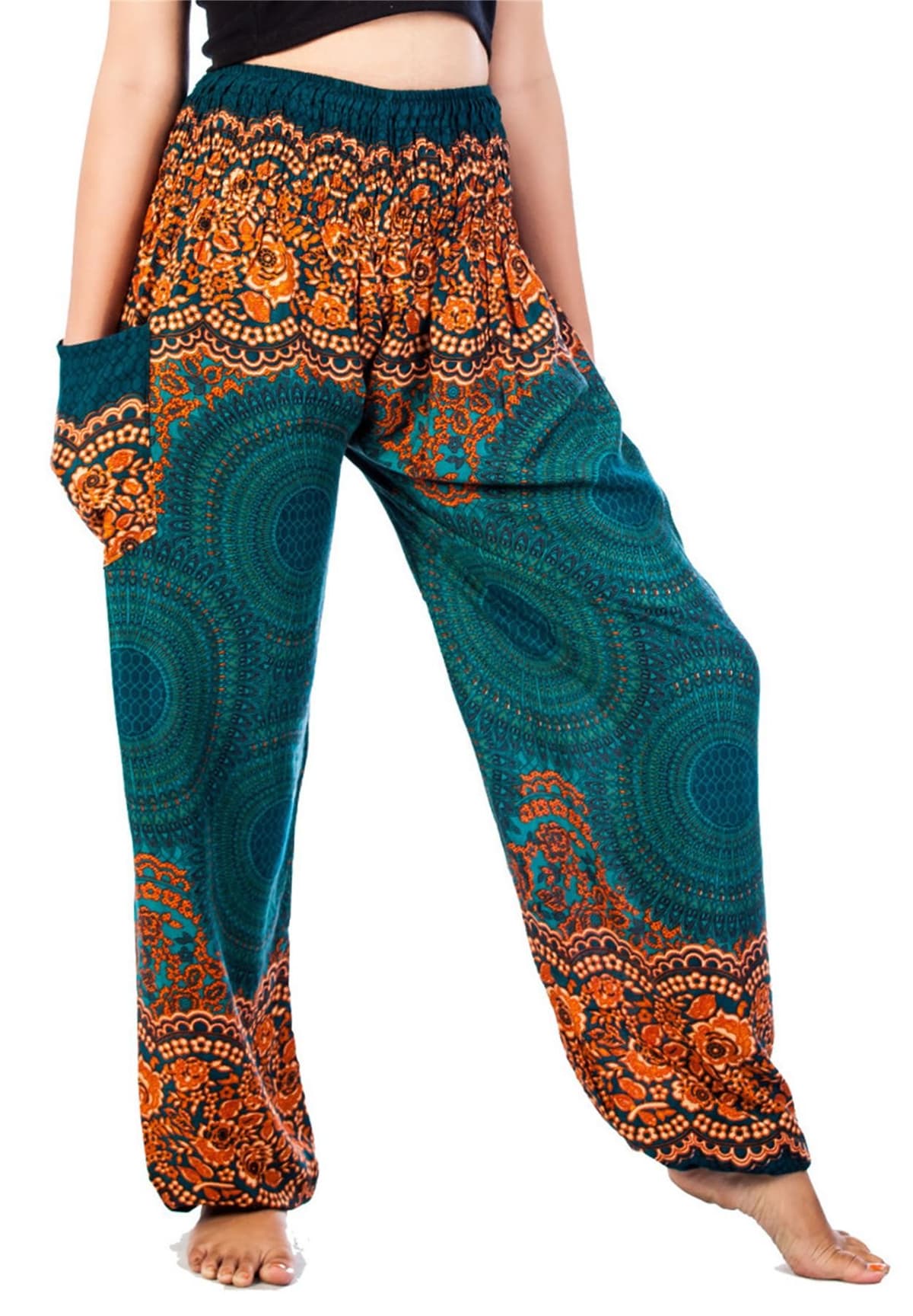 Lofbaz Harem Pants for Women Yoga Boho Hippie Clothing Womens Palazzo Bohemian Pajama Trousers Beach Indian Gypsy Genie Clothes — view 51