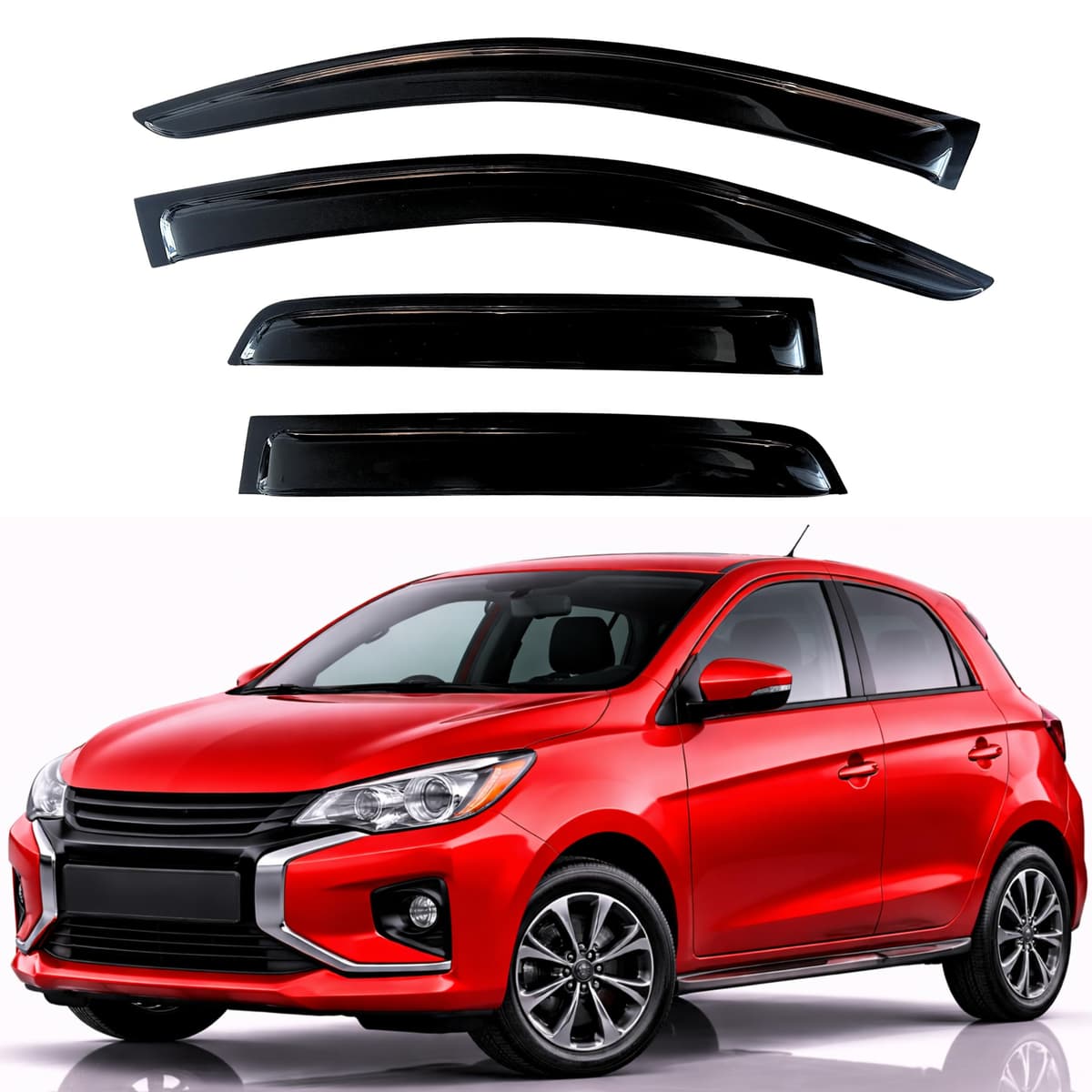 KPY Rain Guards Fit for 2006-2013 Lexus IS250 IS350, Out-Channel Window Visors Vent Wind Deflectors 4PC, Car Accessories for 06-13 Lexus is Series — view 221