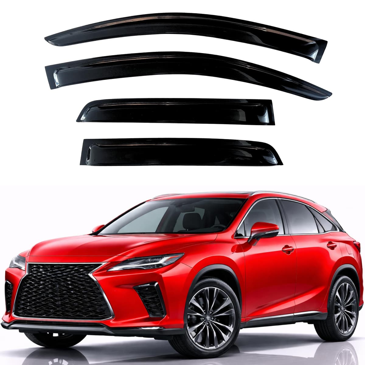 KPY Rain Guards Fit for 2006-2013 Lexus IS250 IS350, Out-Channel Window Visors Vent Wind Deflectors 4PC, Car Accessories for 06-13 Lexus is Series — view 73
