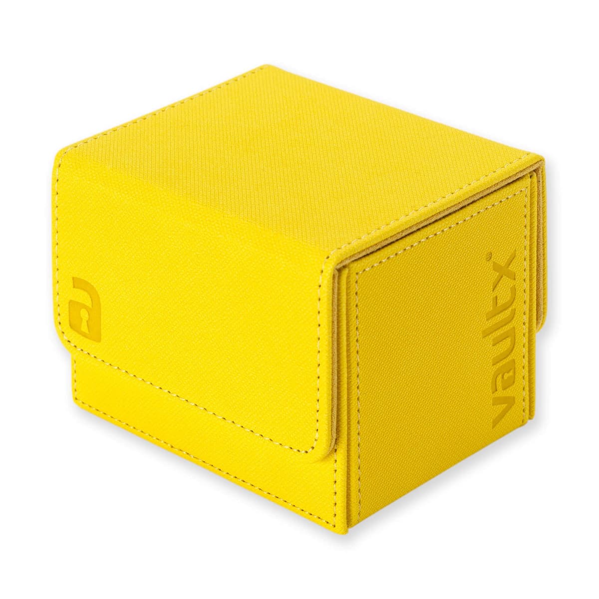 Vault X Caja para mazos de cartas coleccionables de carga lateral, 100+ cartas, material Exo-Tec de primera calidad, tapa magnética extraíble, MTG Commander, TCG (Negro/Amarillo) — view 23