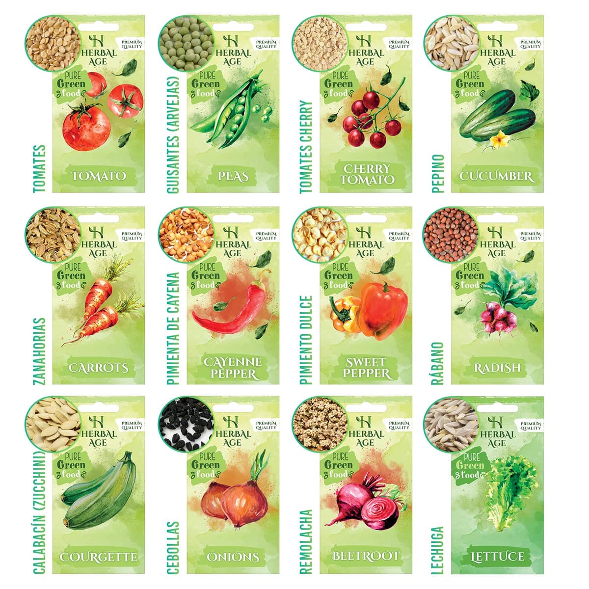 Kit Semillas Huerto Urbano De 12 Vegetales – 5100 Ecológicas Semillas De Tomate, Pepino, Lechuga, Tomates Cherry – Kit Huerto En Casa Pack, Regalos Originales Para Hombre y Mujer — view 3