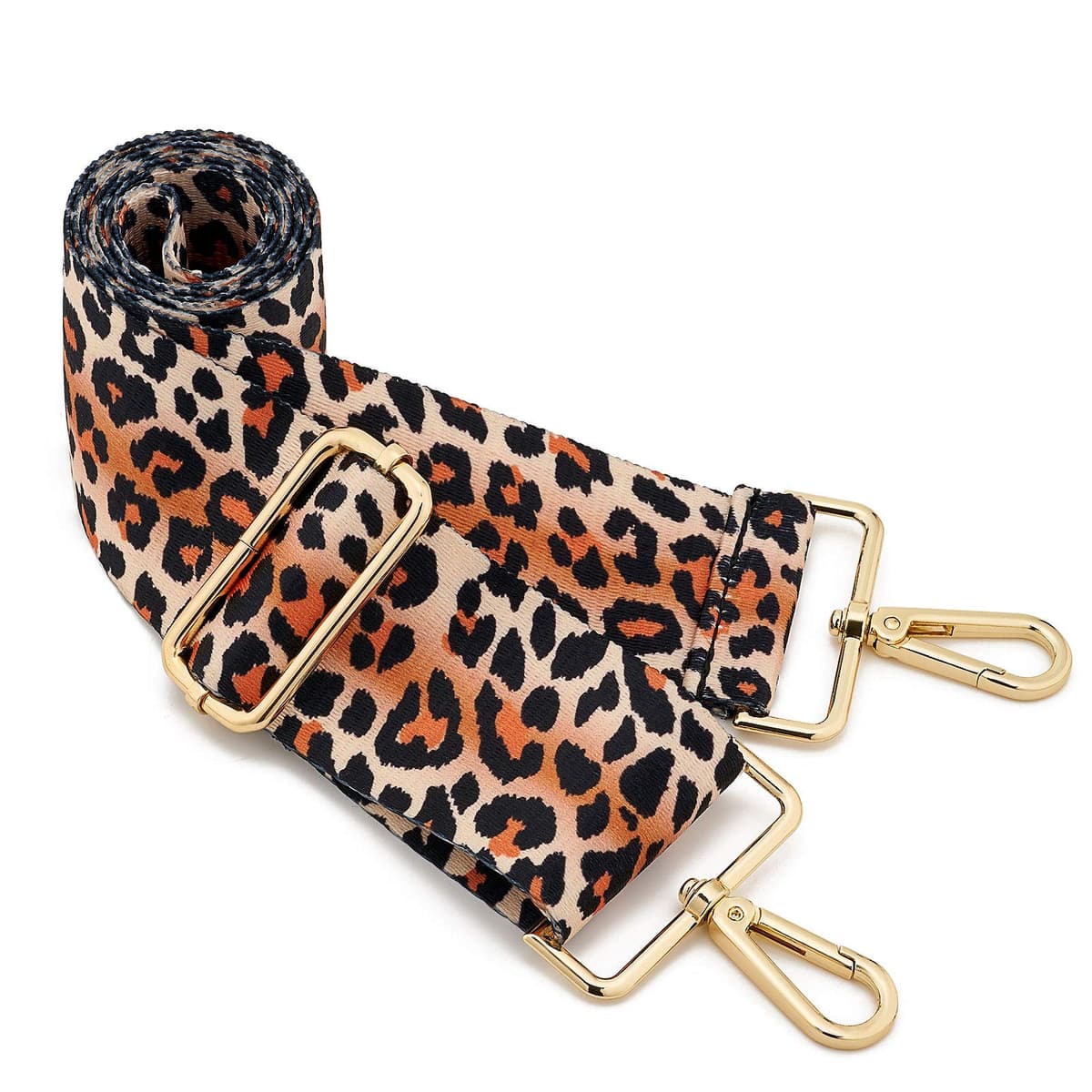 ZOOEASS Wide Shoulder Strap, Guitar Style Adjustable Purse Strap with Gold Buckle Replacement Woven Crossbody Straps for Handbags((3.8CM) Shining Black) — view 127