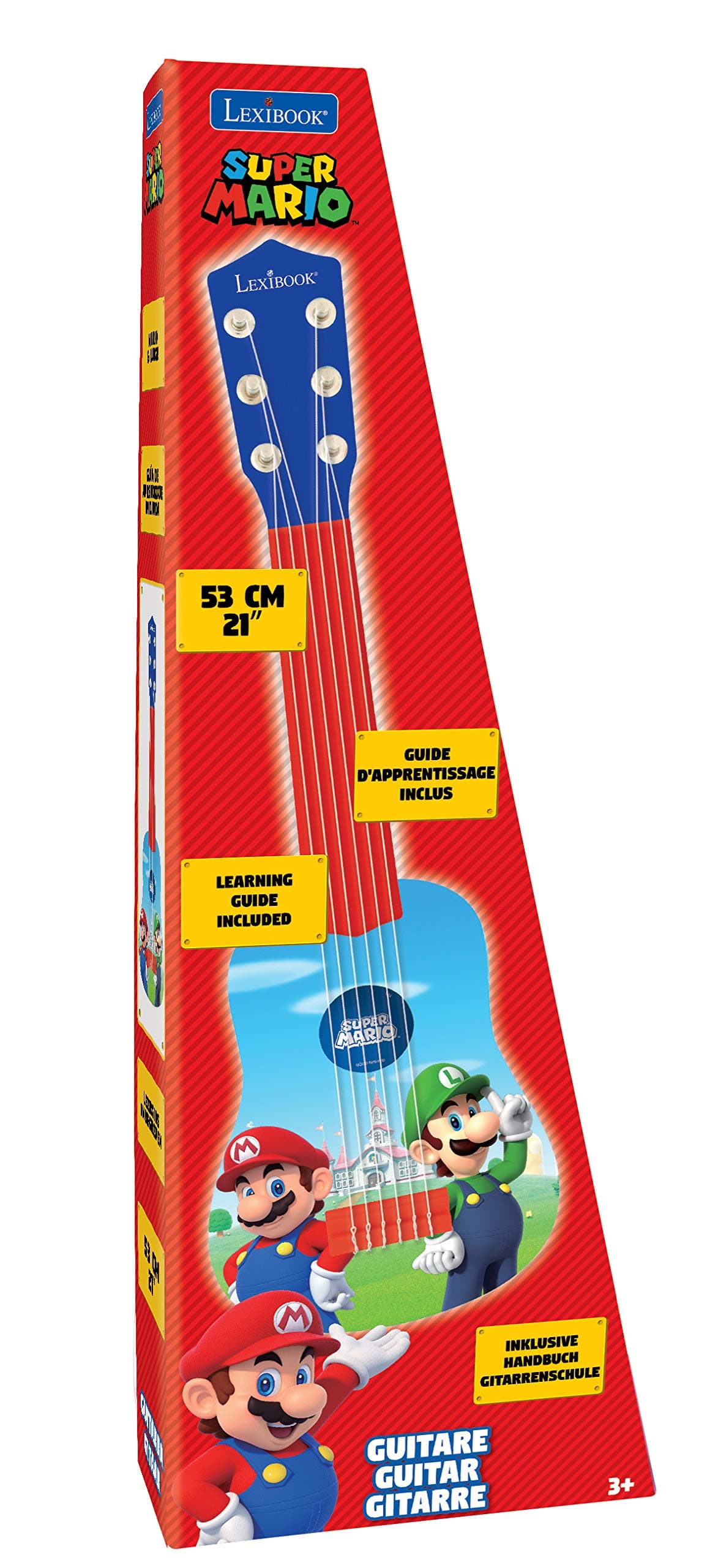 Lexibook, Super Mario, Mi Primera Guitarra acústica, 6 Cuerdas de Nylon, 53 cm, Guía de Aprendizaje incluida, Azul/Rojo, K200NI — view 4