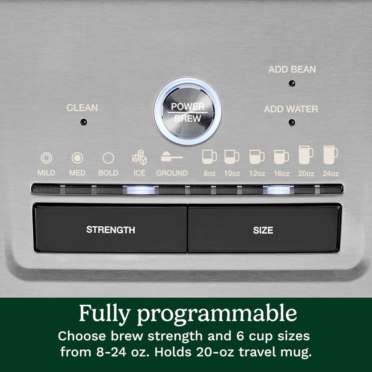 Cuisinart Coffee Maker, Grind and Brew Single Serve Coffee Maker, 6 Cup Sizes, Built-in Stainless Steel Burr Mill, Adjustable Strength, Grind Control and Over Ice Feature, Easy Cleaning, DGB-30 — view 6