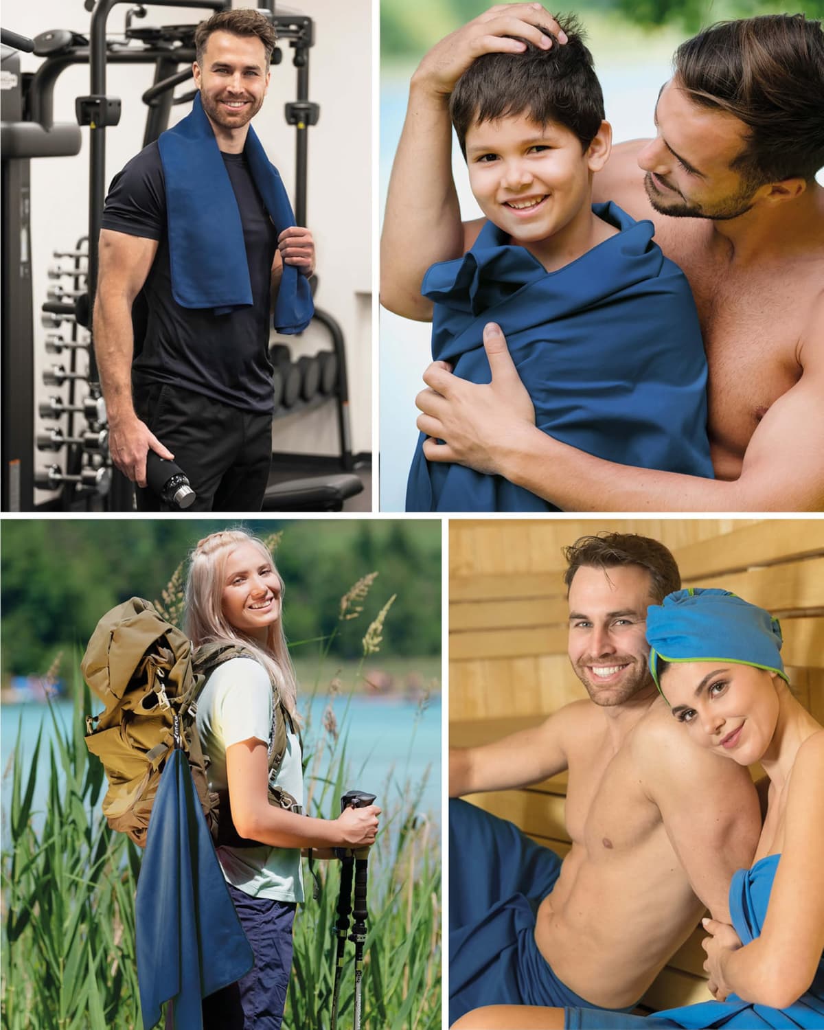 Fit-Flip Toalla Microfibra - para el Gimnasio y la Playa - compacta, Ultraligera, Grande y de Secado rápido - Toallas microfibras de Natacion, Gym, Viaje y Piscina — view 5