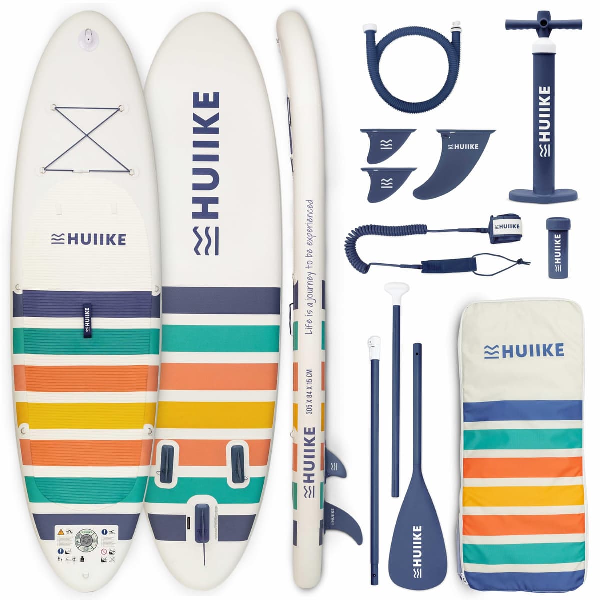 HUIIKE Tabla Paddle Surf Hinchable con Accesorios Incluidos, Remo, Quillas, Inflador. Stand Up Paddle Board Gran Estabilidad y Resistencia. 305 x 84 x 15 cm, Soporta hasta 130 kg — view 16