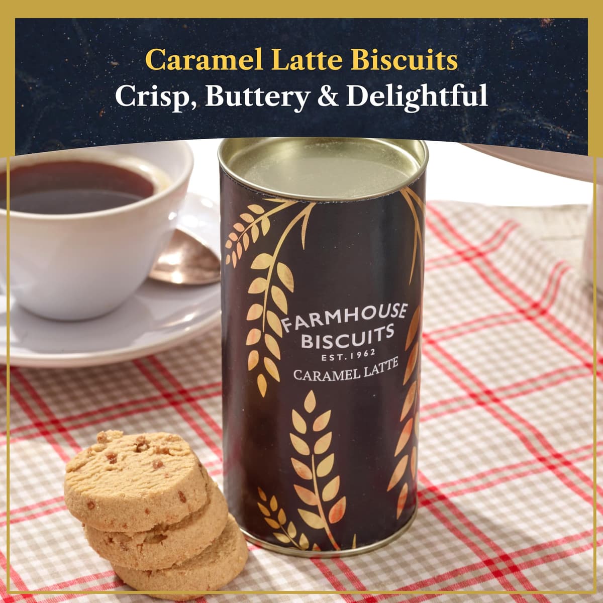 Edmond & Charles Gourmet Coffee & Chocolate Gift Hamper | Luxury Box with Edmonds Signature Blend Ground Coffee, Salted Caramel Syrup, Biscuits, Cake & Chocolates | Hampers Presents for Women & Men — view 4