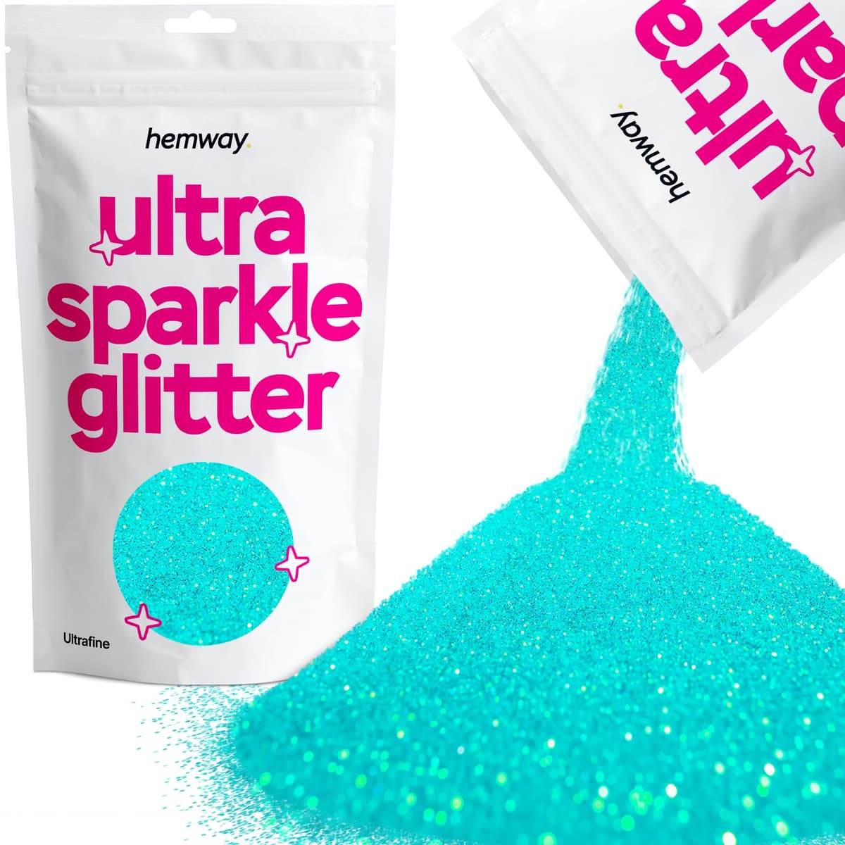 Hemway Ultra Sparkle Glitter Baby Pink Iridescent 100g Fine | Glitter for Arts & Craft, Makeup, Nail Art, Crafting, Card Making, Sparkle Decoration — view 143