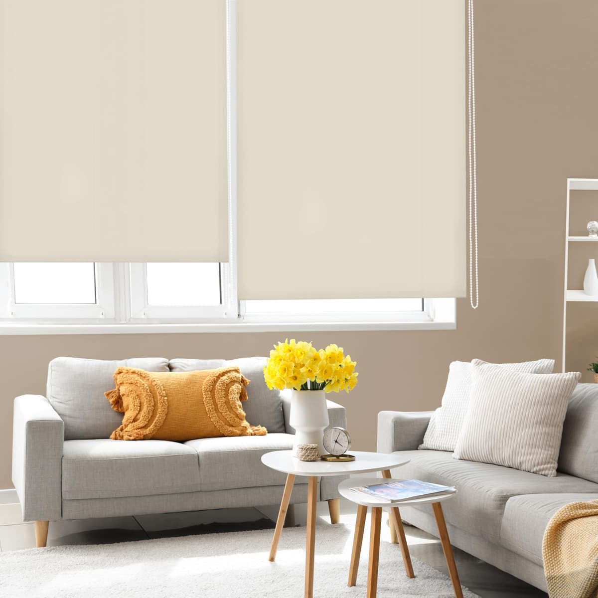 Blindecor Ara | Estor enrollable translúcido liso - Blanco Roto, 160 x 175 cm (ancho por alto) | Tamaño de la Tela 157 x 170 cm | Estores para ventanas — view 22
